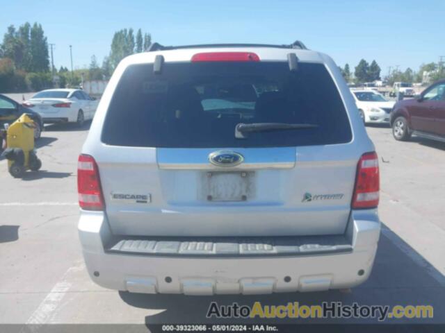 FORD ESCAPE HYBRID LIMITED, 1FMCU49389KA44444