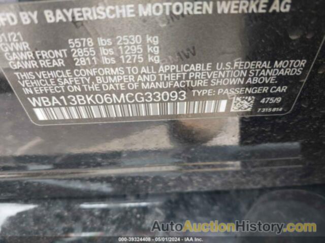 BMW M550I XDRIVE, WBA13BK06MCG33093