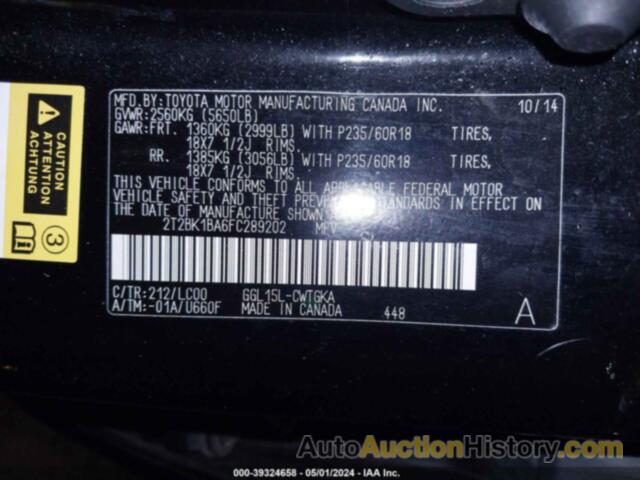 LEXUS RX 350, 2T2BK1BA6FC289202