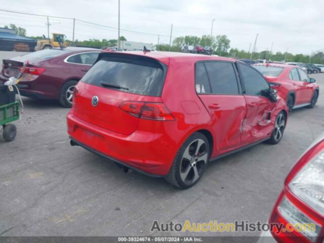 VOLKSWAGEN GOLF GTI AUTOBAHN W/PERFORMANCE PACKAGE 4-DOOR/S W/PERFORMANCE PACKAGE 4-DOOR/SE W/PERFORMANCE PACKAGE 4-DOOR, 3VW447AU7GM066758