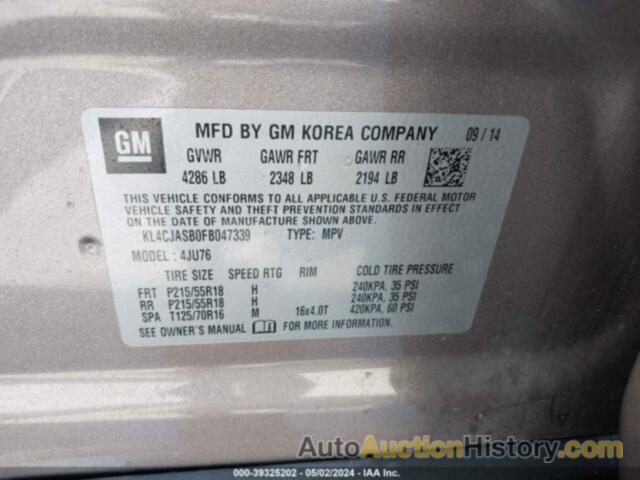 BUICK ENCORE, KL4CJASB0FB047339