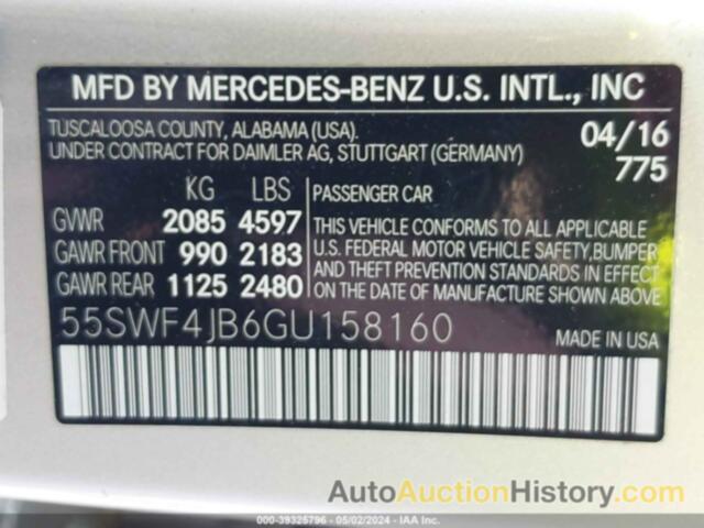 MERCEDES-BENZ C 300 LUXURY/SPORT, 55SWF4JB6GU158160