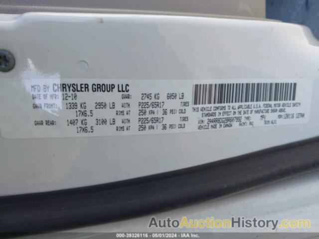 CHRYSLER TOWN & COUNTRY TOURING L, 2A4RR8DG2BR607992