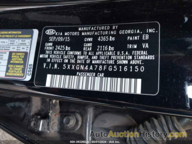 KIA OPTIMA EX, 5XXGN4A78FG516150