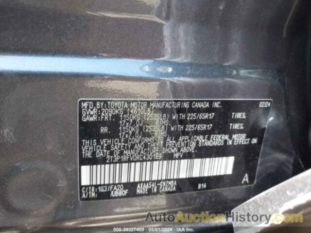 TOYOTA RAV4 XLE, 2T3P1RFV0RC430169