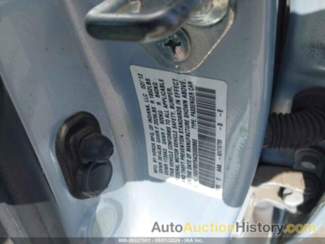 HONDA CIVIC NATURAL GAS, 19XFB5F54CE000860