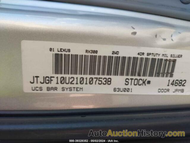 LEXUS RX 300, JT6GF10U9X0028533