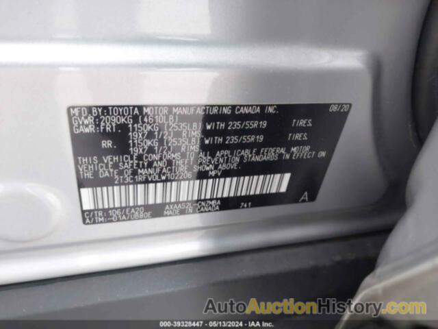 TOYOTA RAV4 XLE PREMIUM, 2T3C1RFV0LW102206