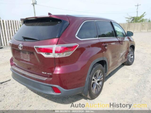 TOYOTA HIGHLANDER XLE, 5TDJKRFH5GS355429