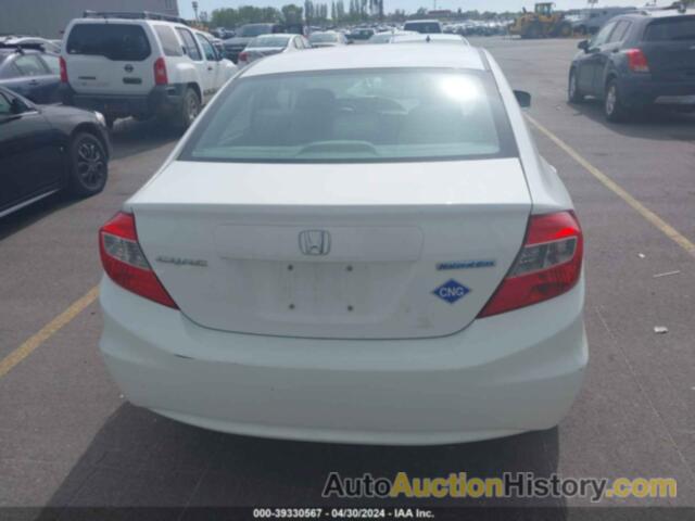 HONDA CIVIC NATURAL GAS, 19XFB5F55CE002133