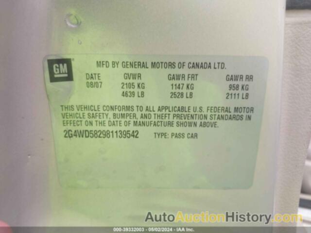 BUICK LACROSSE CXL, 2G4WD582981139542