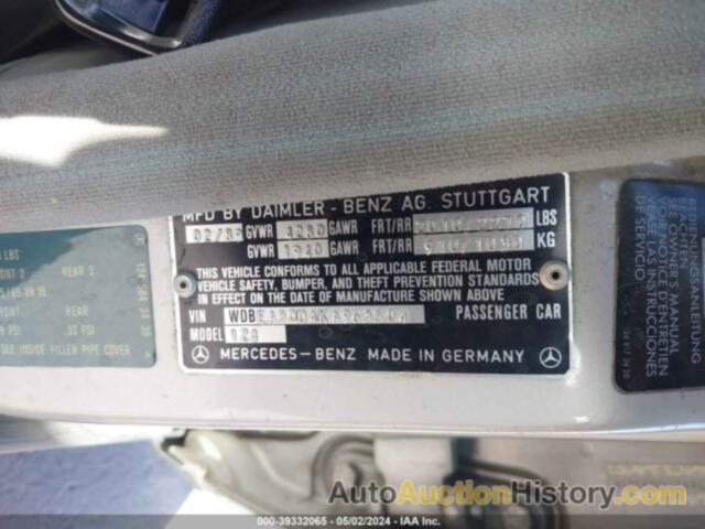 MERCEDES-BENZ 300 E, WDBEA30D4KA963504