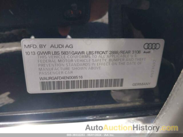 AUDI A8 L 3.0T, WAURGAFD4EN008516