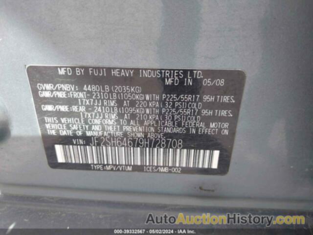 SUBARU FORESTER 2.5X LIMITED, JF2SH64679H728708