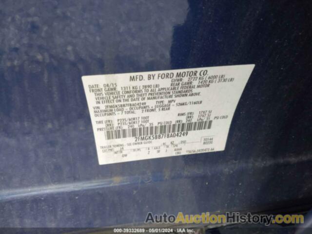 FORD FLEX SE, 2FMGK5B87FBA04249