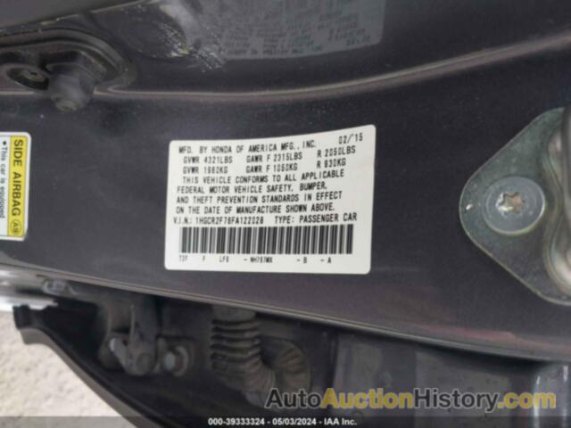 HONDA ACCORD EX, 1HGCR2F76FA122028