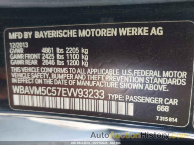 BMW X1 XDRIVE35I, WBAVM5C57EVV93233