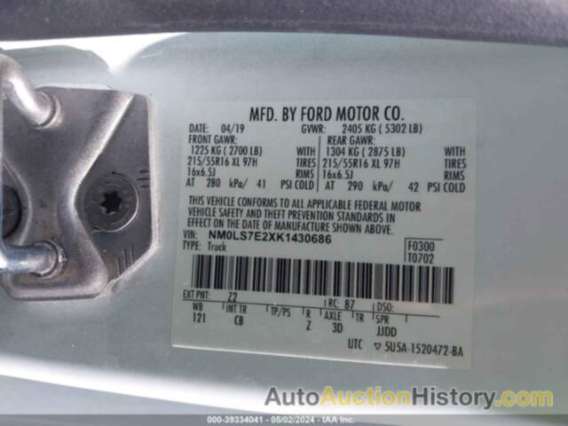 FORD TRANSIT CONNECT XL, NM0LS7E2XK1430686