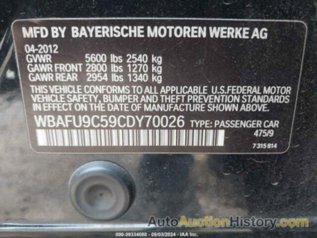 BMW 550 XI, WBAFU9C59CDY70026