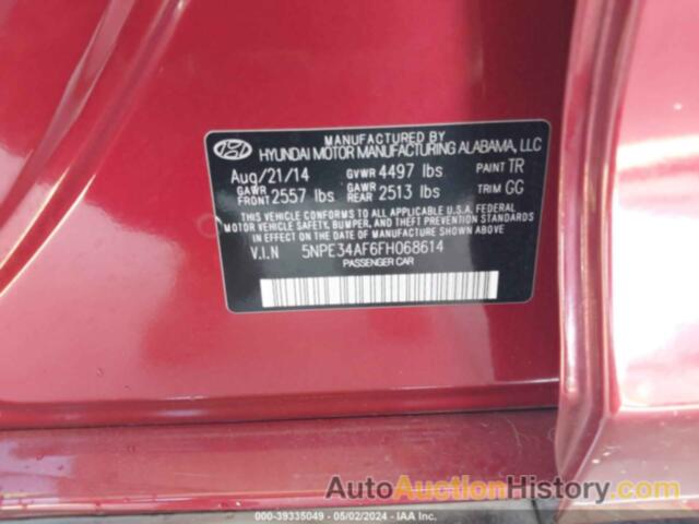 HYUNDAI SONATA SPORT/LIMITED, 5NPE34AF6FH068614