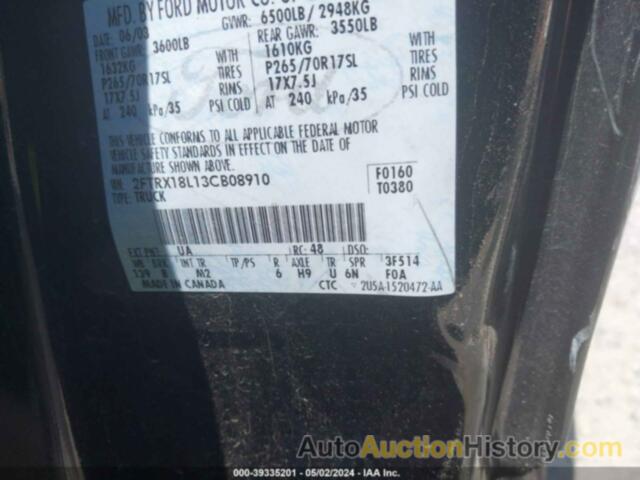 FORD F-150, 2FTRX18L13CB08910