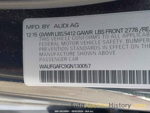 AUDI A6 3.0T PREMIUM PLUS, WAUFGAFC9GN130057