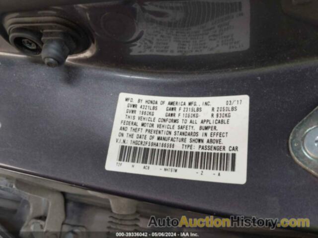 HONDA ACCORD SPORT, 1HGCR2F59HA186596