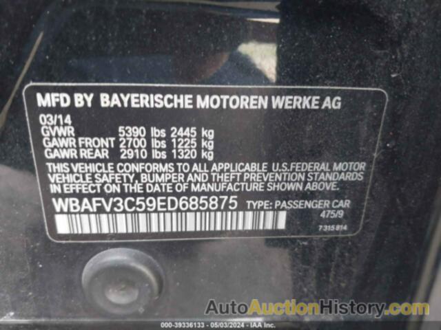 BMW 535D D XDRIVE, WBAFV3C59ED685875