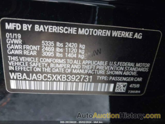 BMW 530E IPERFORMANCE, WBAJA9C5XKB392731