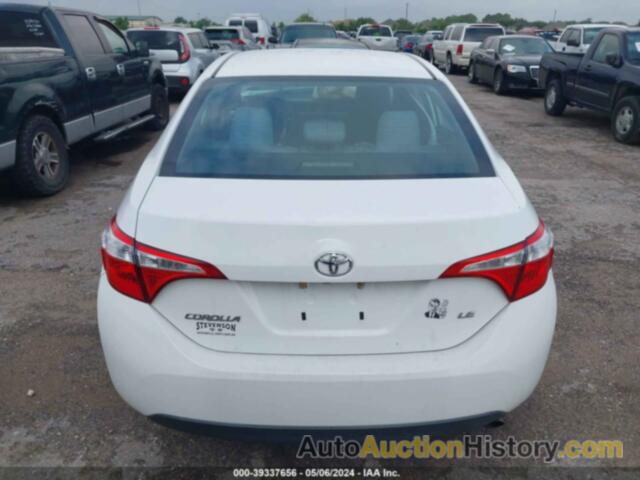 TOYOTA COROLLA LE, 2T1BURHE0GC506932