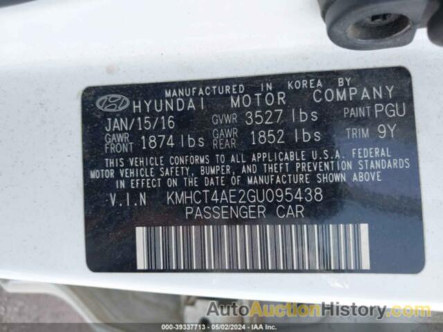 HYUNDAI ACCENT SE, KMHCT4AE2GU095438