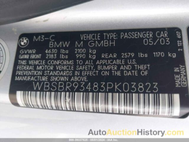 BMW M3, WBSBR93483PK03823