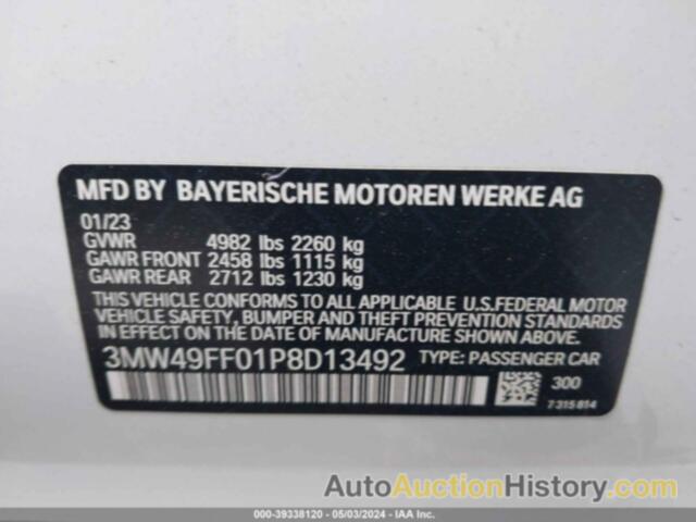 BMW M340XI, 3MW49FF01P8D13492