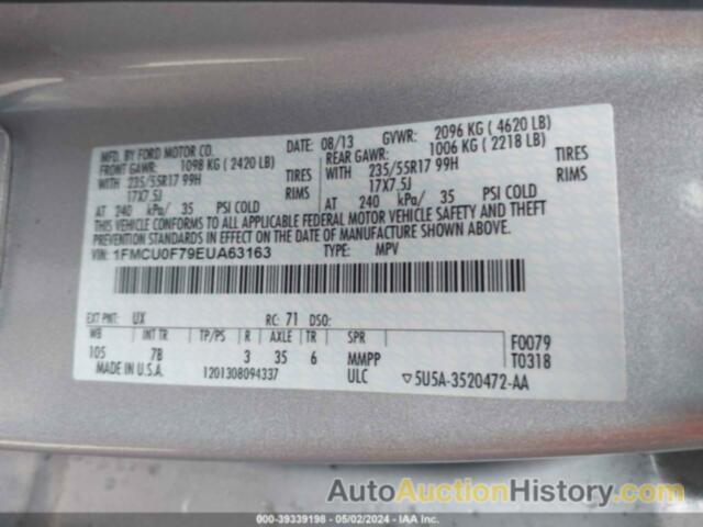 FORD ESCAPE S, 1FMCU0F79EUA63163