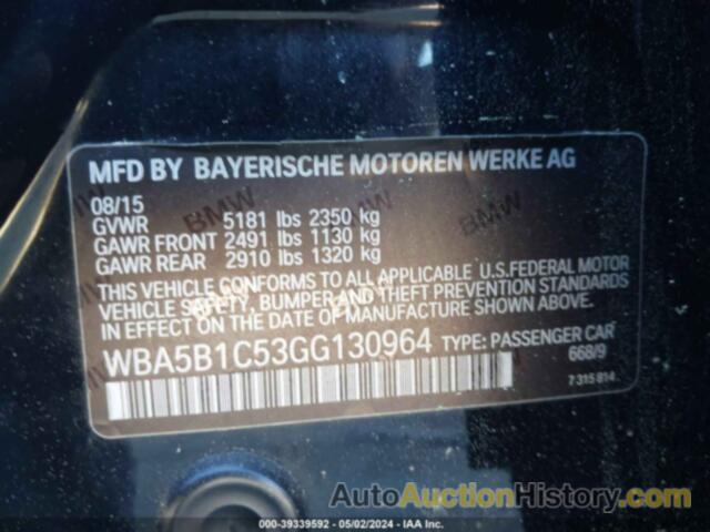 BMW 535 I, WBA5B1C53GG130964