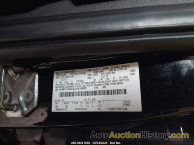 FORD ESCAPE SE, 1FMCU9GDXJUB33885