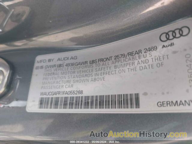 AUDI S5 3.0T PREMIUM PLUS, WAUCGAFR1FA055268