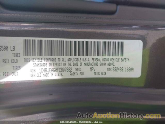 JEEP GRAND CHEROKEE ALTITUDE, 1C4RJEAG0FC807882