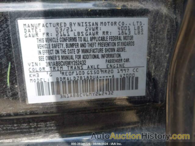 NISSAN SENTRA SV, 3N1AB8CV6MY262432