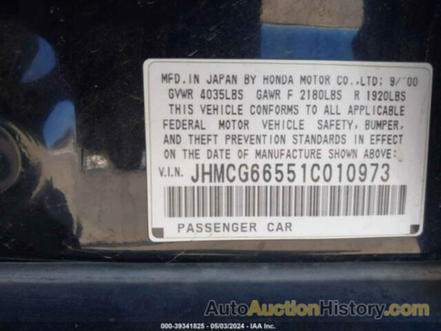 HONDA ACCORD 2.3 LX, JHMCG66551C010973