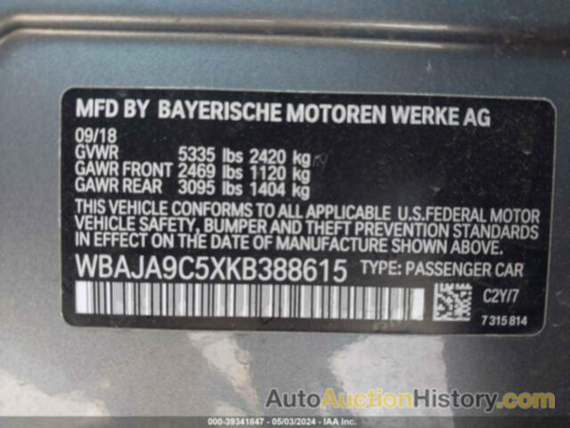 BMW 530E IPERFORMANCE, WBAJA9C5XKB388615