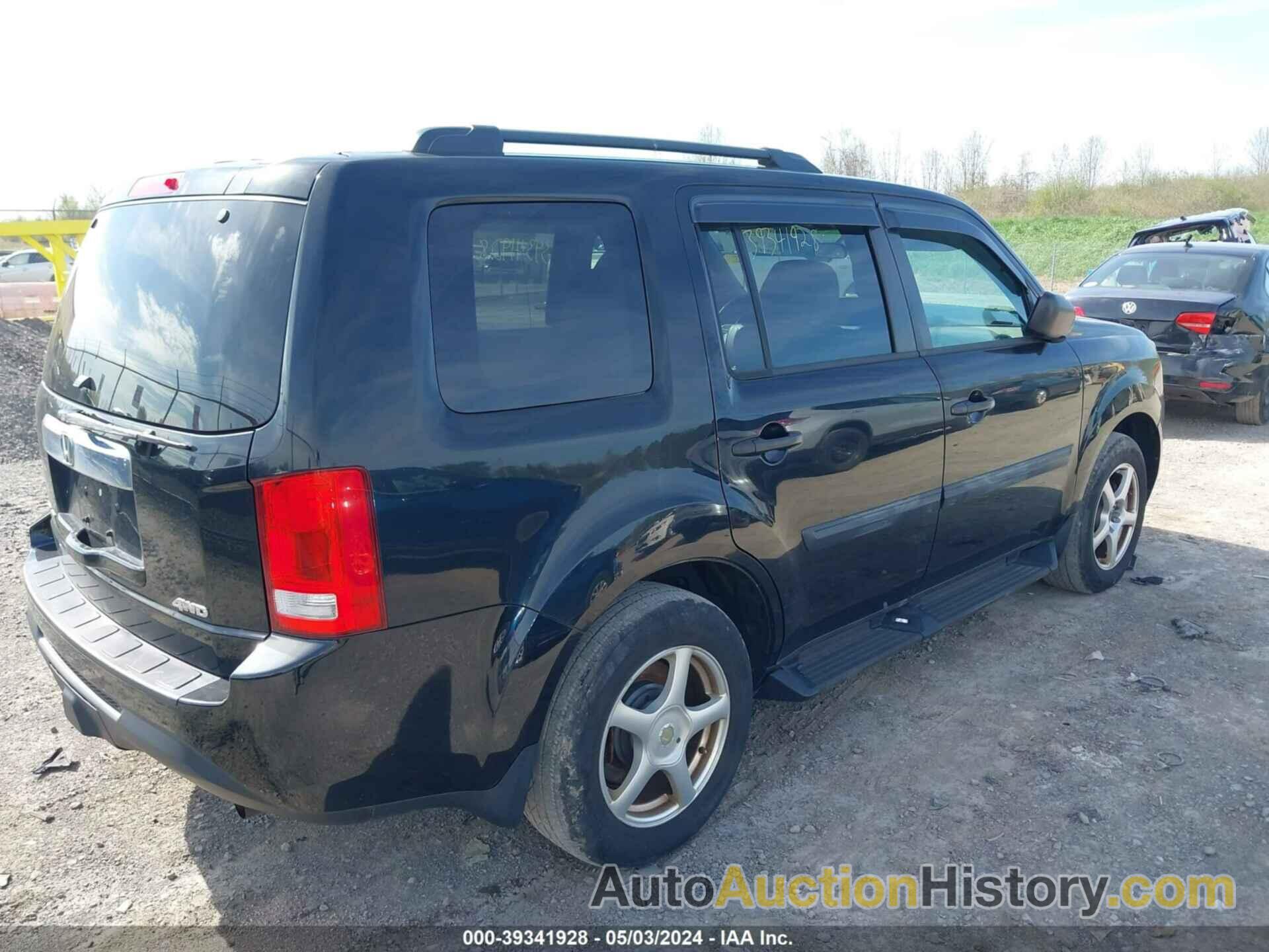 HONDA PILOT LX, 5FNYF4H26DB064288