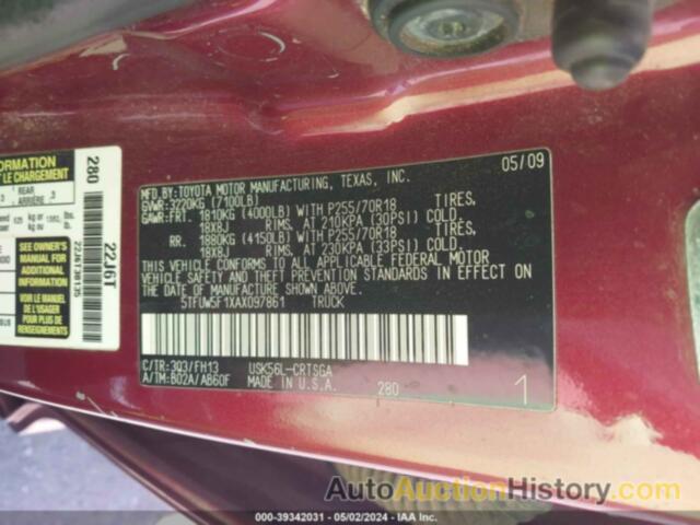 TOYOTA TUNDRA GRADE 5.7L V8, 5TFUW5F1XAX097861