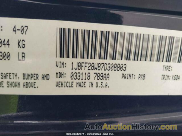 JEEP PATRIOT SPORT, 1J8FF28W87D308803