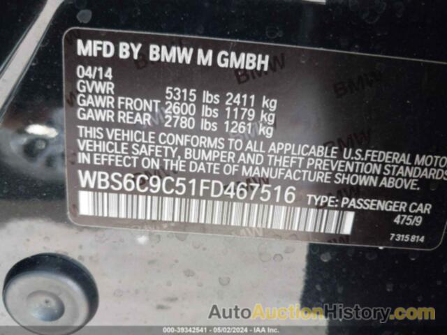 BMW M6 GRAN COUPE, WBS6C9C51FD467516