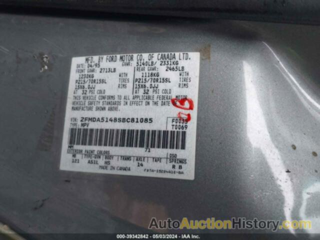 FORD WINDSTAR WAGON, 2FMDA5148SBC81085