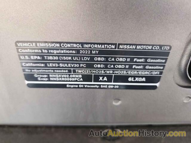 NISSAN SENTRA SV, 3N1AB8CV6NY309931