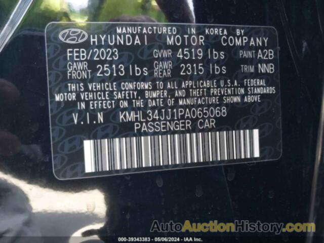 HYUNDAI SONATA HYBRID SEL, KMHL34JJ1PA065068