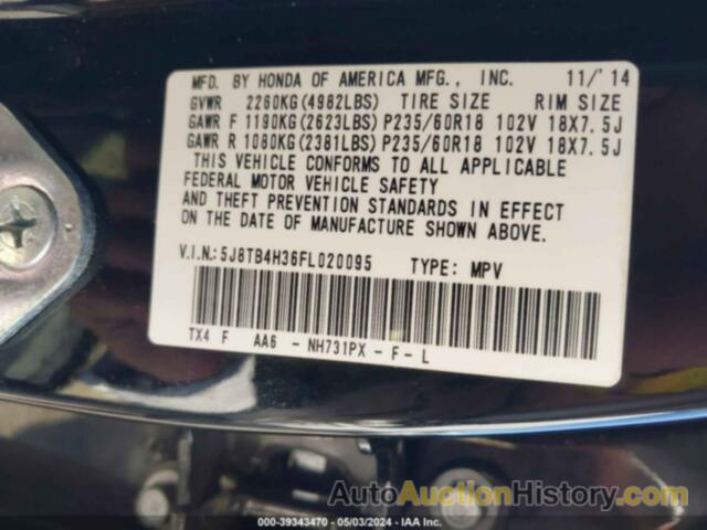 ACURA RDX, 5J8TB4H36FL020095