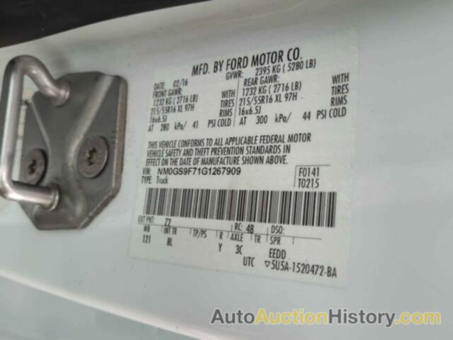 FORD TRANSIT CONNECT XLT, NM0GS9F71G1267909